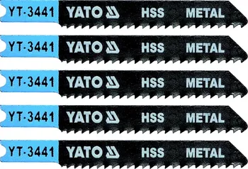 Pilový plátek List pilový do přímočaré pily na kov typ U 12TPI sada 5 ks Yato YT-3441