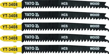 Pilový plátek List pilový do přímočaré pily na dřevo typ T 13-8TPI sada 5 ks Yato YT-3408