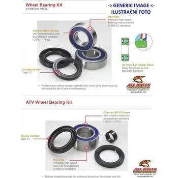 Ložiska zadních kol YAMAHA YFM 700 RAPTOR (2006-2010 zadní)