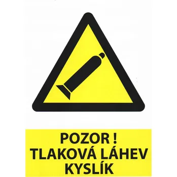 Kyslíková lahev SAMOLEPKA TLAKOVÁ LÁHEV O2