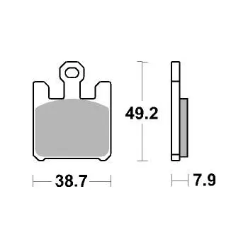 Brzda pro motocykl Brzdové destičky SBS KAWASAKI VN 1600 MEAN STREAK (SBS přední )