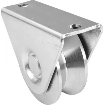 Pohon brány Pojezdové kolečko ø100 mm s konzolou s V drážkou pro kolejnicové brány - H/31V/100