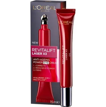 Péče o oční okolí L'Oréal Revitalift Laser X3 oční krém proti vráskám 15 ml