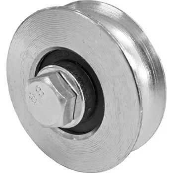 Pohon brány Pojezdová kladka ø60 mm se šroubem a s U drážkou ø16 mm pro kolejnicové brány - H/06U/60