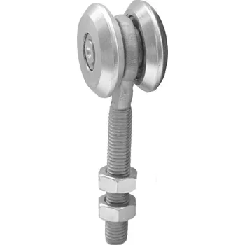 Pohon brány Jednoduchá závěsná kladka pro dráhu 42x54mm - zinkovaná