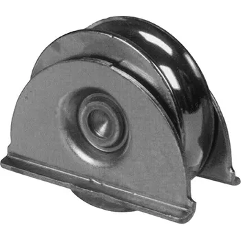 Pohon brány Pojezdové kolečko ø80 mm s podpěrou s U drážkou ø16 mm pro kolejnicové brány - H/49U/80