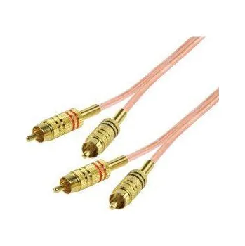 Audio kabel HQ Cinch 0.7m - transparentní