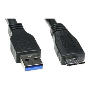 Datový kabel Kabel USB (3.0), USB A M- USB micro B M, 2m, černý, Logo, blistr