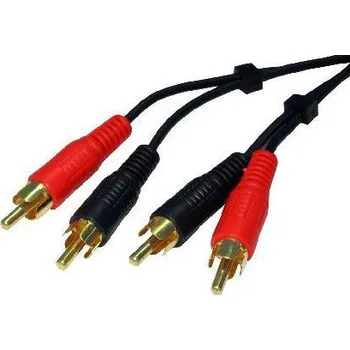 Audio kabel Propojovací kabeláž zlacená 2xRCA M-2xRCA M 5m