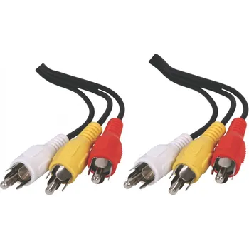 Video kabel Propojovací kabel 3xRCA - 3xRCA 1.5m VLVB24300B15