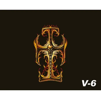 Tuning Vlaječka V6 kříž velikost: 38x28 cm