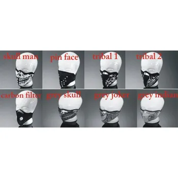 Motocyklový chránič krku Obličejová maska neoprénová provedení: grey indian