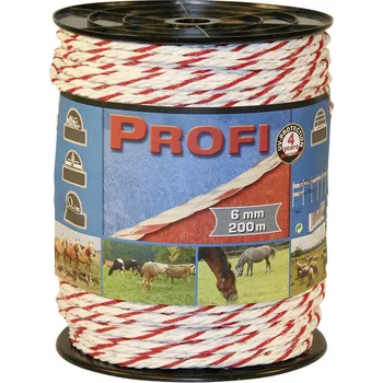 Příslušenství pro plot Lanko pro elektrický ohradník Profi balení: 400 m, barva: bílá-červená, šířka: 3 mm