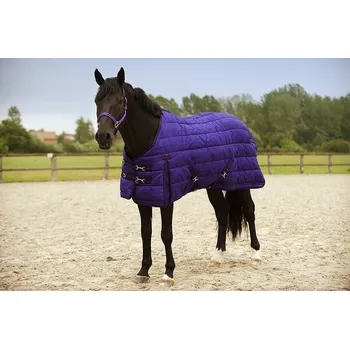 Deka pro koně stájová deka Equi- Theme colorado velikost: 155, barva dek: modrá/světle šedá kostkaú lem námořnická modrá