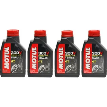 Motorový olej Motorový olej syntetický Motul 300V 4T (5W30, 5W40, 10W40, 15W50) SAE: 5W30, balení: 1 L