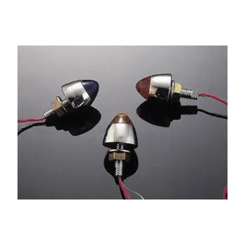 Osvětlení pro motocykl Svítící šroub kuželový, chrom, 12V, 1ks barva: modrá