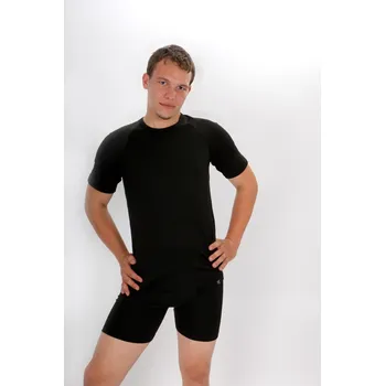 Pánské termoprádlo triko s krátkým rukávem Nanobodix Comfort barva: černá, velikost: M, provedení: pánské