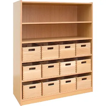 Komoda Skříňka se 4 vloženými policemi a 12 volnými zásuvkami