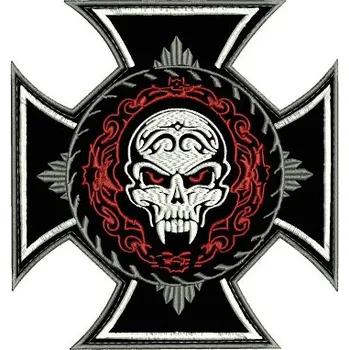 Nášivka nášivka kříž s ornamentem velikost: malá