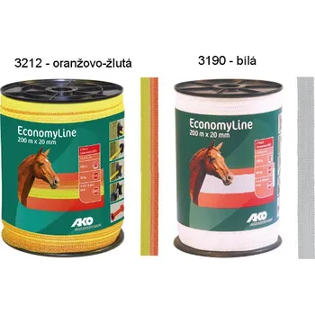 Příslušenství pro plot Polyetylenová páska pro elektrický ohradník ECONOMY balení: 200 m, barva: žlutá-oranžová, šířka: 20 mm