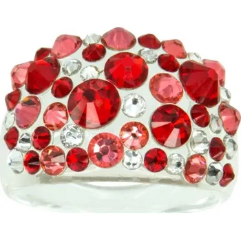 Prsten Prsten s krystaly Swarovski Light Siam (MADE WITH SWAROVSKI® ELEMENTS - dámský prsten)