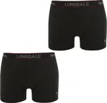 Lonsdale 2 Pack Boxers Mens černá