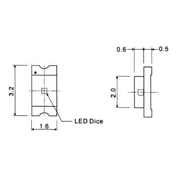 Polovodič SMD LED 1206. žlutá GL-1206YW
