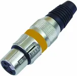 XLR zásuvka ROAD METAL. oranžová 3 póly. oranžová