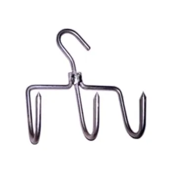 Trojháček na uzení masa, bůčku, špeku nerez průměr 5 mm