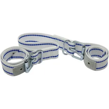 Pouta pro skot, krávu nylonová vyztužená kůží bílo-modrá proti kopání malá plemena