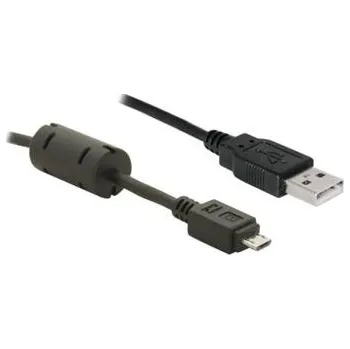 Datový kabel KABEL USB 2.0, USB A(M) - microUSB B(M), 1m - Černý, s Feritovým jádrem