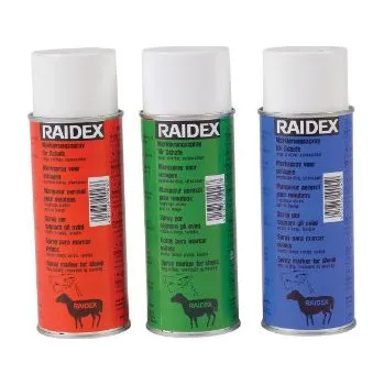 Značení hospodářského zvířete Značkovací sprej Raidex pro ovce 500 ml modrý