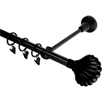 Garnýž kovová 240 cm jednořadá 16 Mušle černá