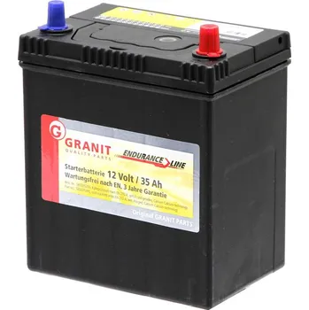 Autobaterie Autobaterie 12V 35Ah Granit bezúdržbová do auta, traktoru startovací proud 270A, 1/3