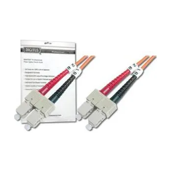 Počítačové příslušenství DIGITUS Fiber Optic Patch Cord, SC to SC, Multimode,OM2, 50/125 µ, Duplex Length 7m