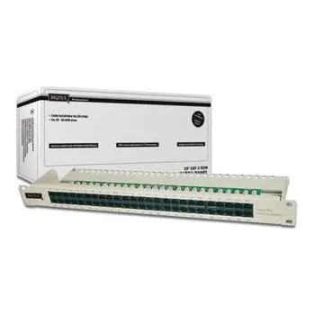 Patch panel Digitus CAT 3 ISDN Patch Panel, nestíněný, 50 portů RJ45, 8P4C, LSA, 1U, montáž do stojanu, šedá, 482x44x109