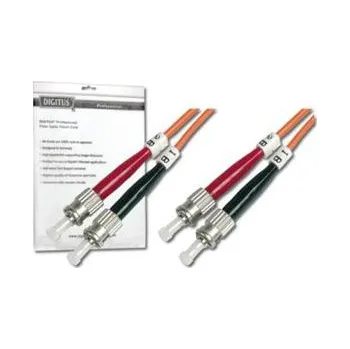 Síťový kabel DIGITUS Fiber Optic Patch Cord, ST to ST, Multimode OM2, 50/125 µ, Duplex Length 7m