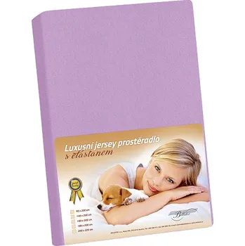 Bytový textil Prostěradlo jersey LUX 180x200 cm fialová