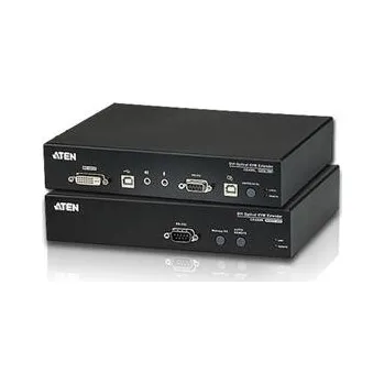 KVM přepínač ATEN KVM extender CE-690 USB ,DVI KVM extender pro konzoli s USB klávesnicí a myší přes optický kabel (1920 x 1200 na 2