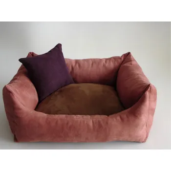 Pelíšek pro psa DELUXE Pelíšek pro psa - losos / hnědá - káva s mlékem / švestka