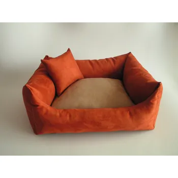 Pelíšek pro psa DELUXE Pelíšek pro psa - tmavě-oranžový/zrzavý / cappuccino / tmavě-oranžový/zrzavý