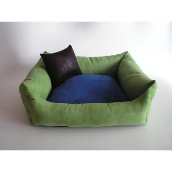 Pelíšek pro psa DELUXE Pelíšek pro psa - zelená / tmavě modrá / tmavě hnědá