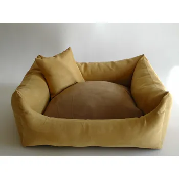 Pelíšek pro psa DELUXE Pelíšek pro psa - žlutá - medová / cappuccino / žlutá - medová