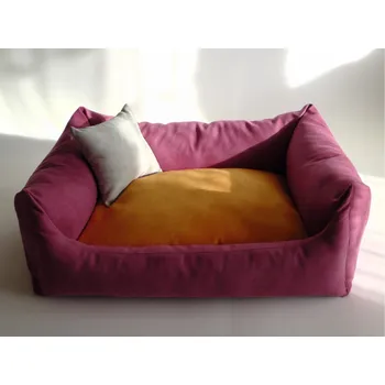 Pelíšek pro psa DELUXE Pelíšek pro psa - růžová - malinová / oranžová / stříbrná