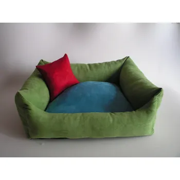 Pelíšek pro psa DELUXE Pelíšek pro psa - zelená / tyrkysová / červená – malinová