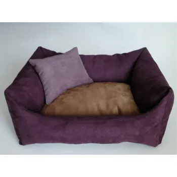 Pelíšek pro psa DELUXE Pelíšek pro psa - švestka / hnědá - káva s mlékem / tmavý vřes