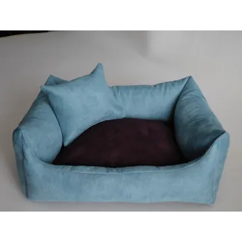 Pelíšek pro psa DELUXE Pelíšek pro psa - tyrkysová / švestka / tyrkysová