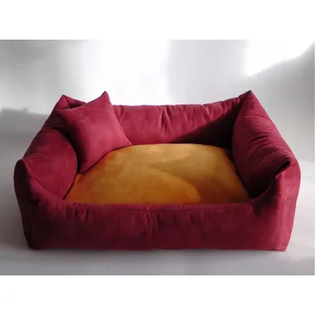 Pelíšek pro psa DELUXE Pelíšek pro psa - bordo / oranžová / bordo