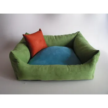 Pelíšek pro psa DELUXE Pelíšek pro psa - zelená / tyrkysová / tmavě-oranžový/zrzavý