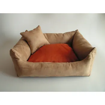 Pelíšek pro psa DELUXE Pelíšek pro psa - cappuccino / tmavě-oranžový/zrzavý / cappuccino